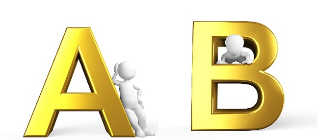 Letters A and B