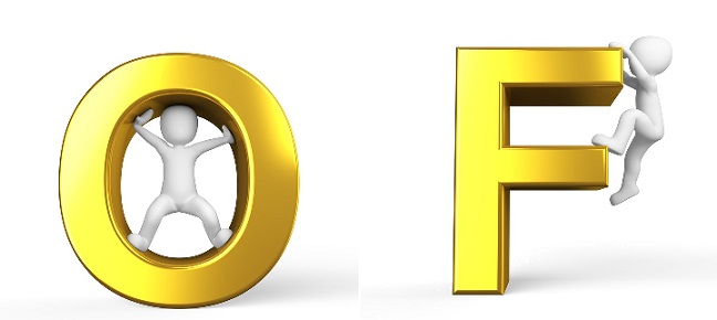 letters o and f