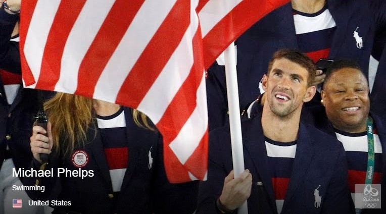 Michael Phelps the Flag Bearer of USA. Michael Phelps the Flag Bearer of USA.