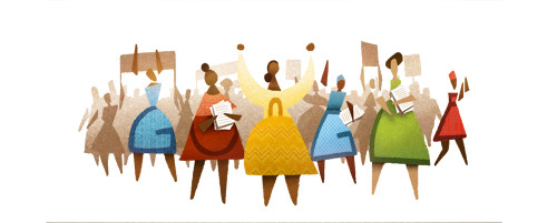 Google Doodle of Womans Day in SA