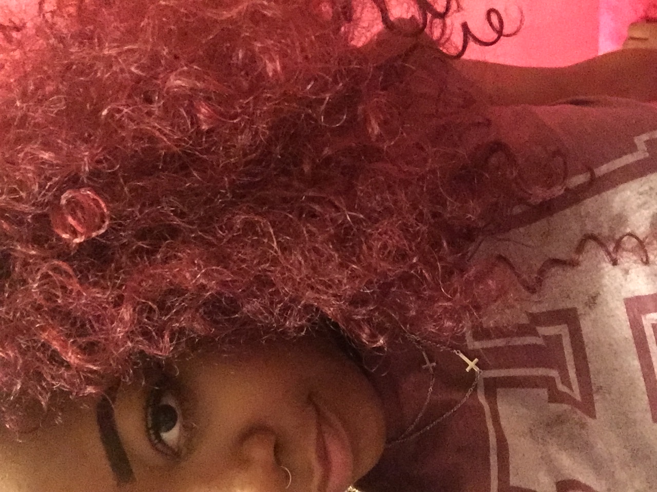 big burgundy hair