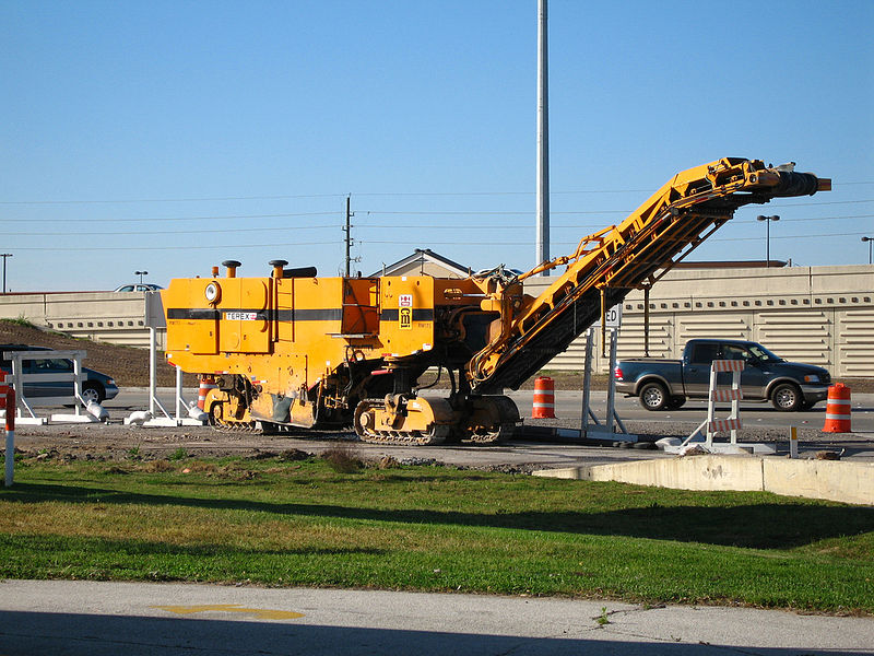 Asphalt Planer (licensed for re-use. From Wikipedia)