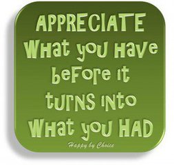 learn to appreciate what you have