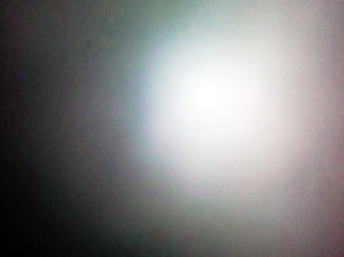 Photo I took of the sun in the fog with Equalize effect on LunaPic.com