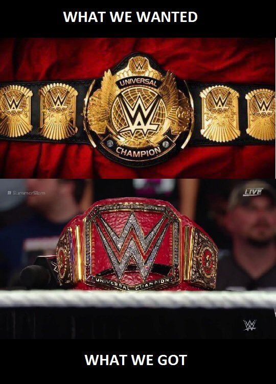 The WWE Universal championship Belt looks Ugly / myLot