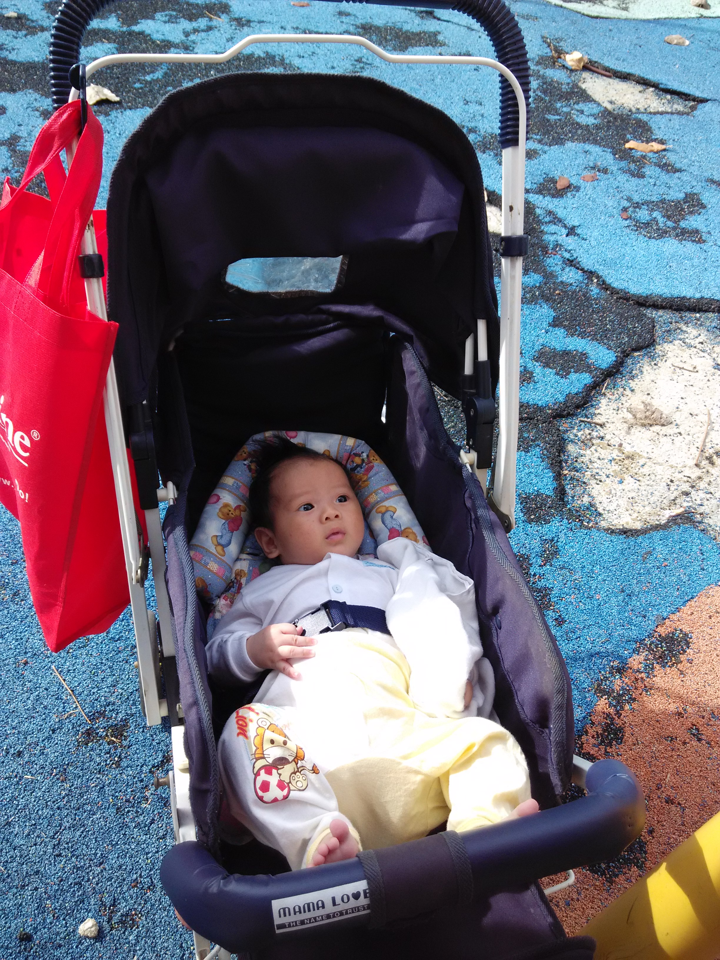 My baby in the stroller