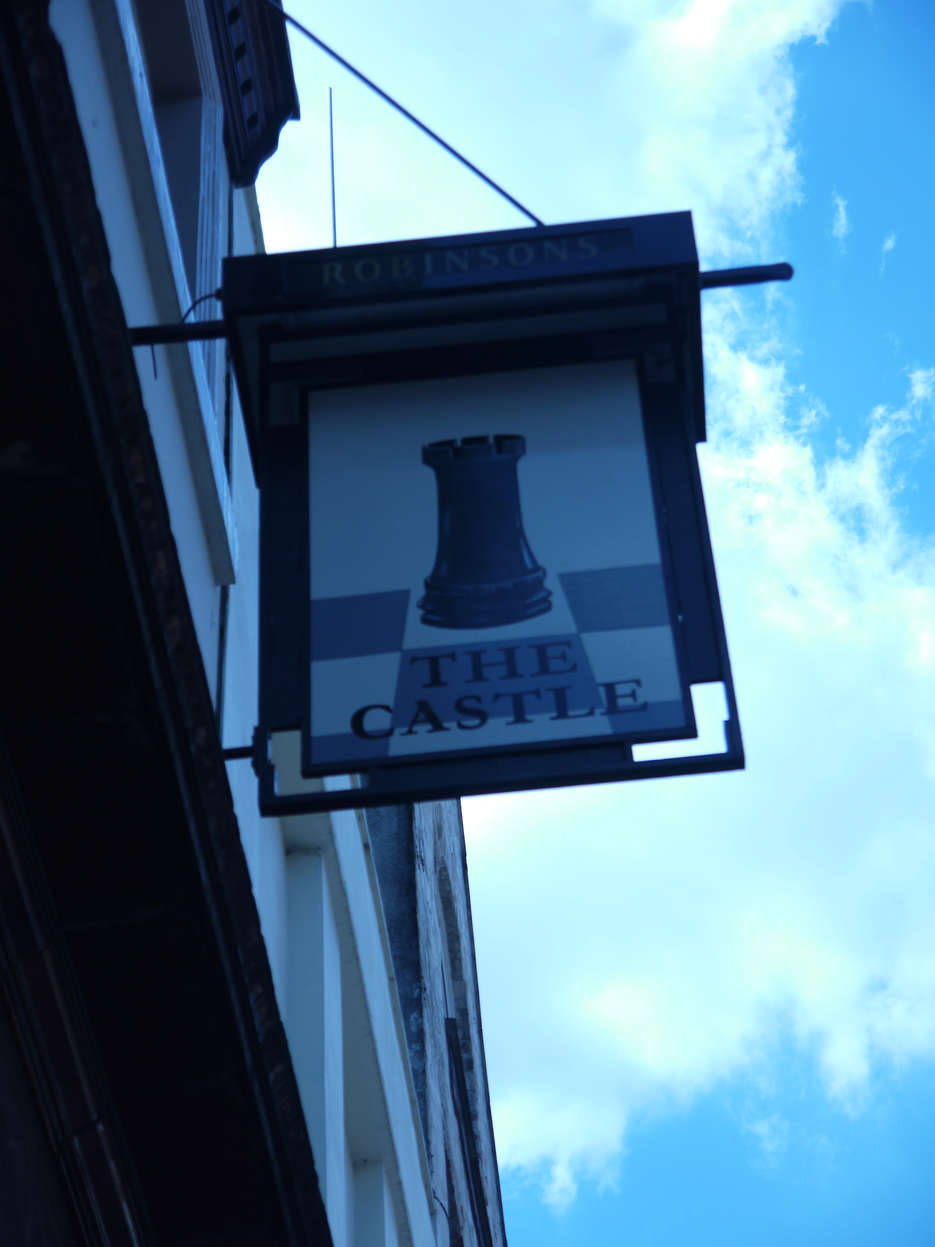 Photo taken by me – The Castle pub sign in Manchester, suitably chess themed. Photo taken by me – The Castle pub sign in Manchester, suitably chess themed.