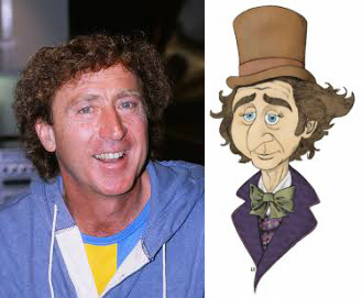 Gene Wilder with Wonka character Gene Wilder with Wonka character
