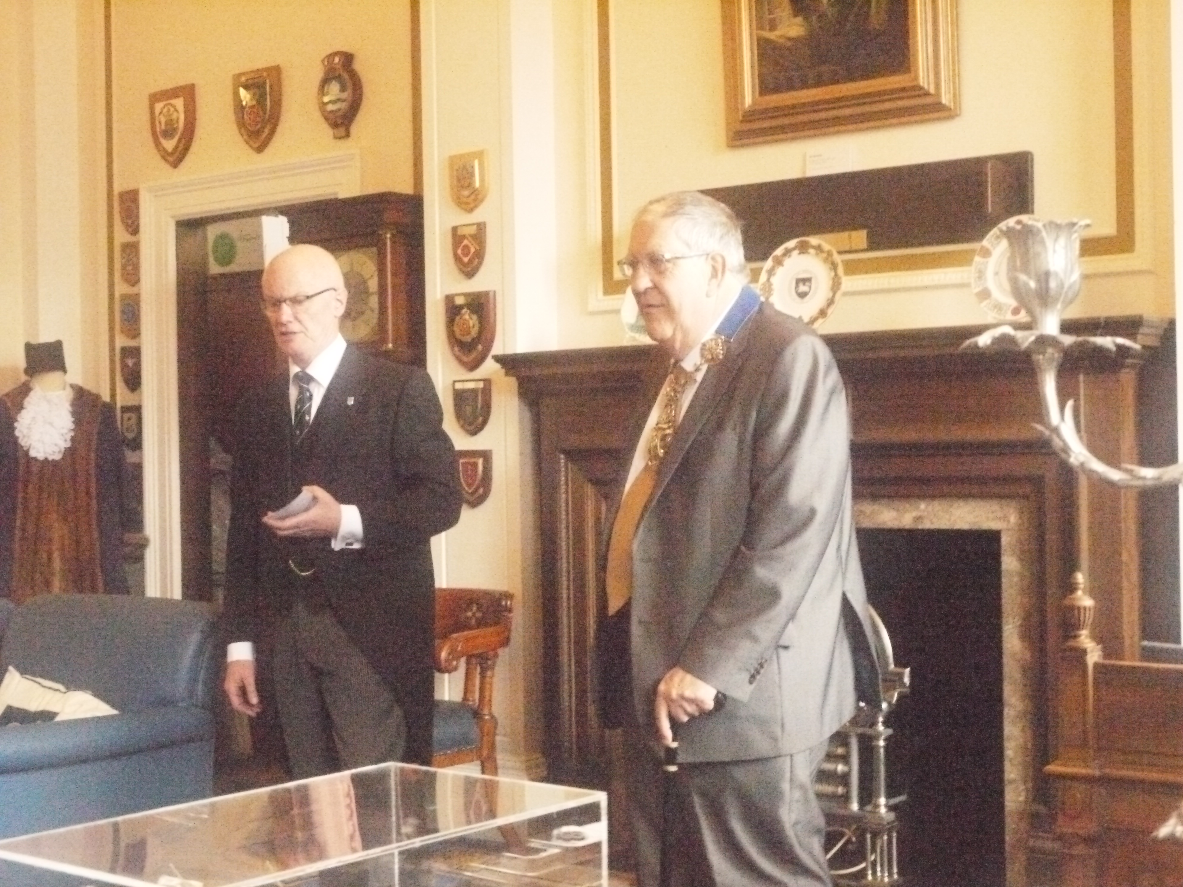 Photo taken by me – The Mayor and his Sargent. Photo taken by me – The Mayor and his Sargent.