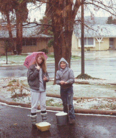 Snow in Ventura County, California in 1988