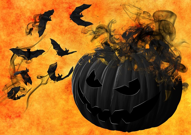 Pixabay - fear pumpkin bats