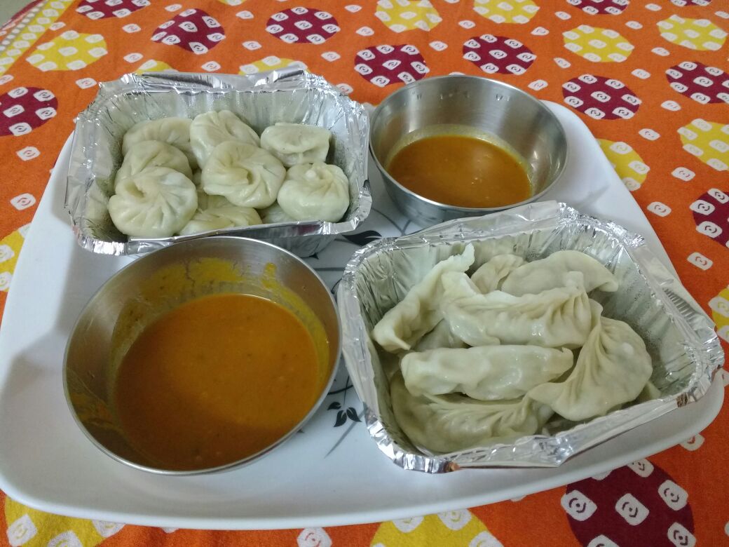 Tempting , yummy, hot momos