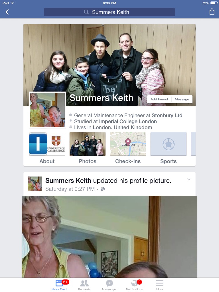 Photo is a screenshot of Facebook page 