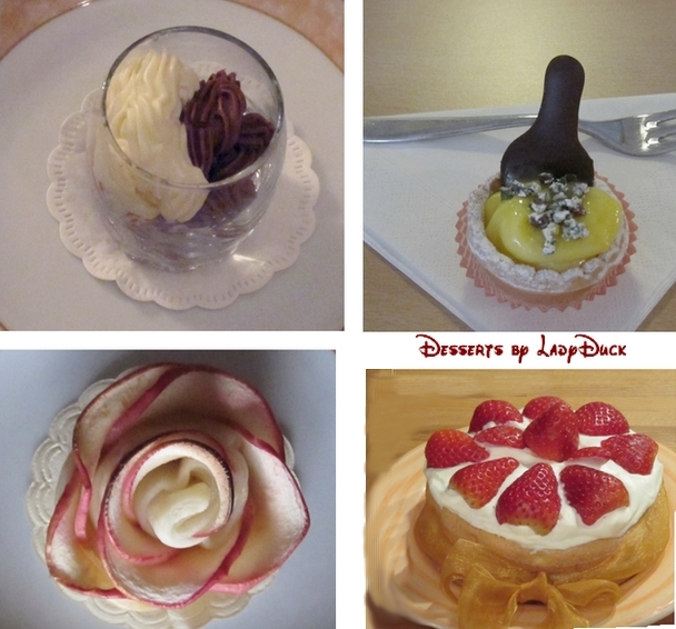 The photo is mine - the described desserts