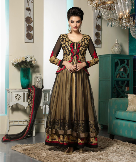 black long anarkali black long anarkali