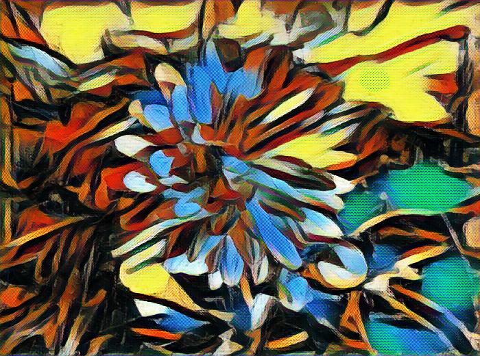 Dahlia with Illusion and Art Effects on LunaPic.com