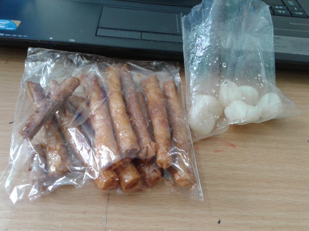The picture of the macapuno candies and crispy turones de mani 