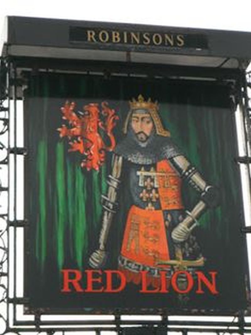 Photo taken by me – The Red Lion sign – High Lane, Stockport