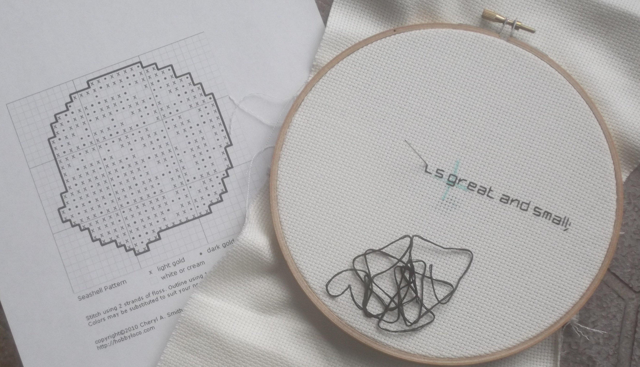Photo I took of my latest cross stitch project Photo I took of my latest cross stitch project