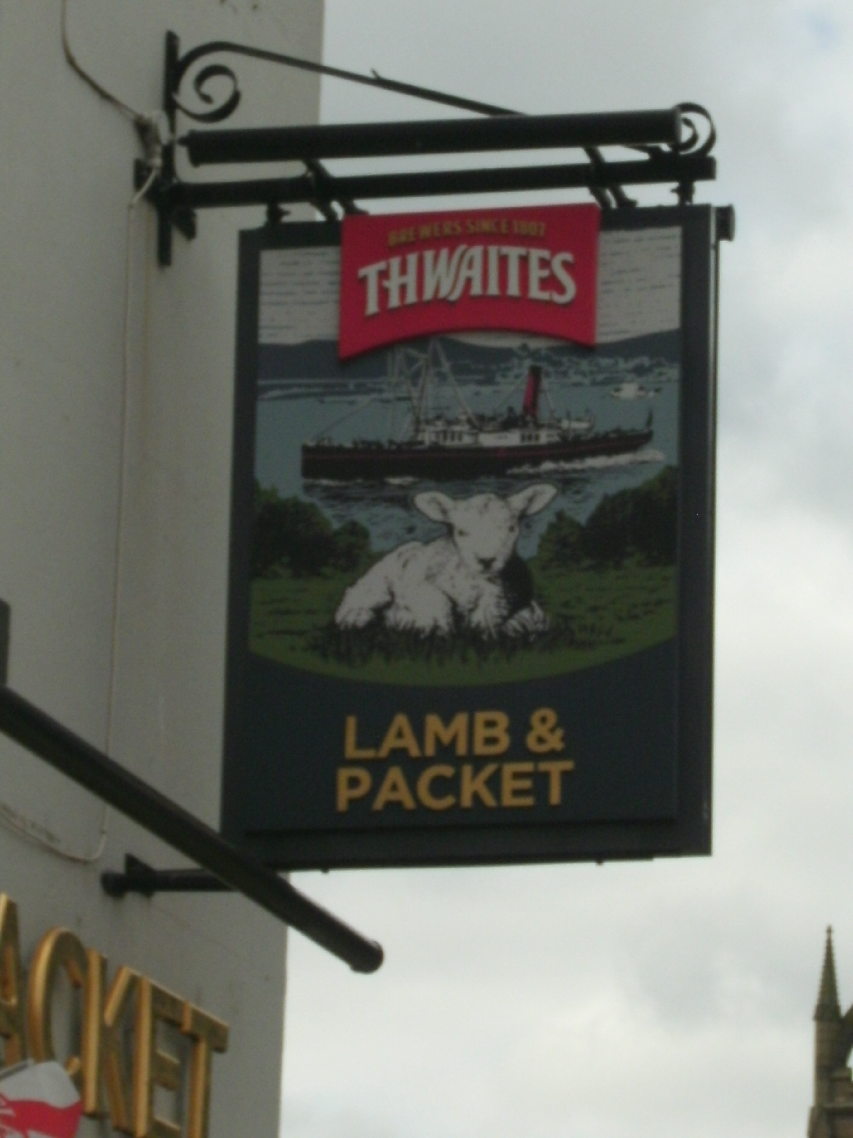 photo taken by me - The Lamb And Packet pub sign, Preston photo taken by me - The Lamb And Packet pub sign, Preston