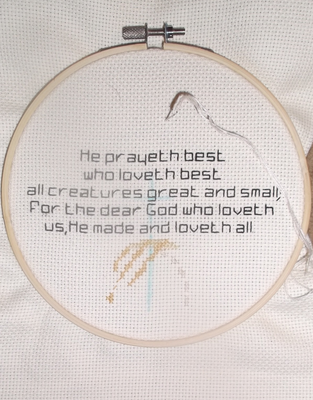 Progress on my latest cross stitch project 10-30-16 Progress on my latest cross stitch project 10-30-16