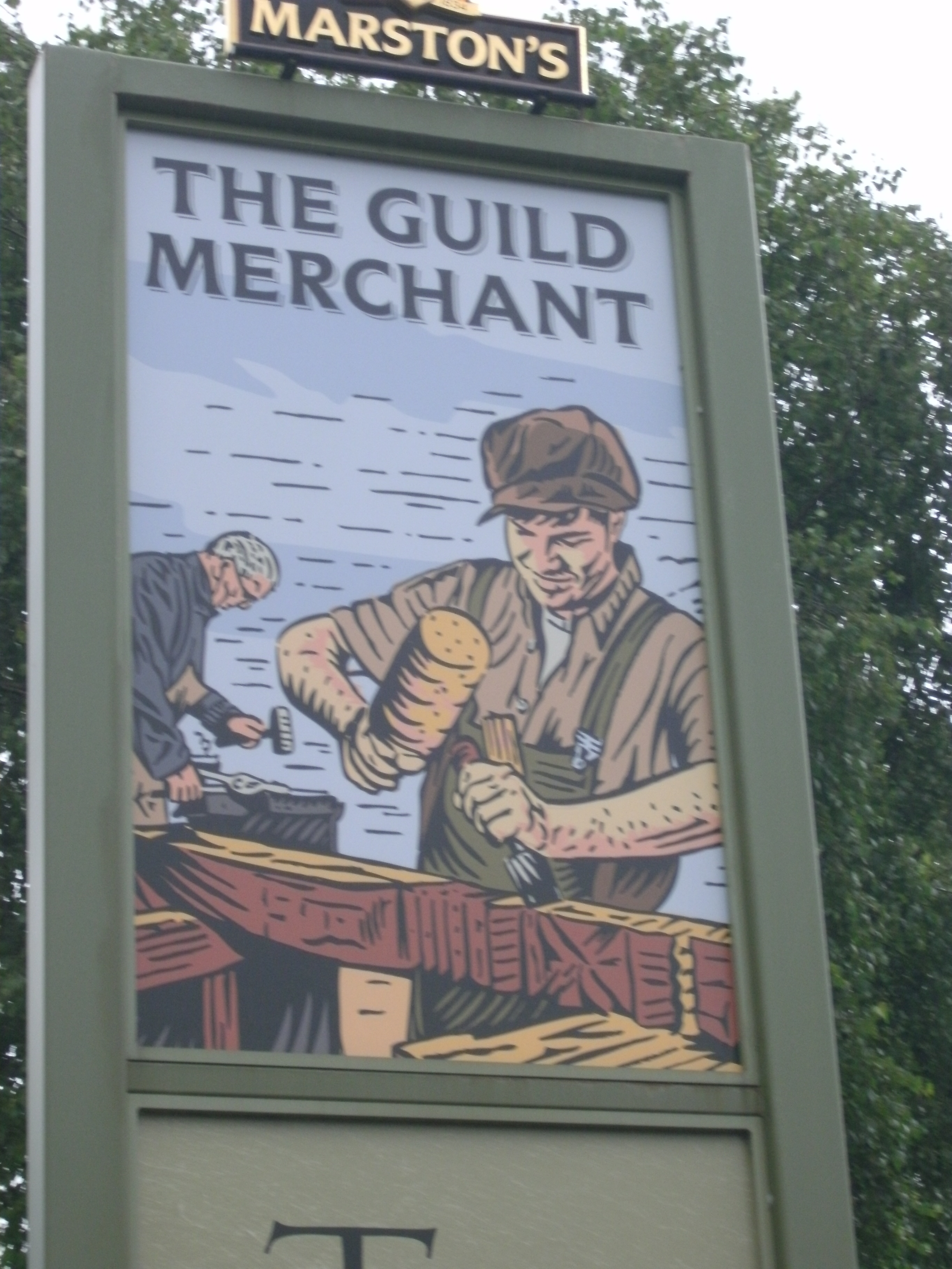 Photo taken by me – The Guild Merchant pub sign, Ingol, Preston Photo taken by me – The Guild Merchant pub sign, Ingol, Preston