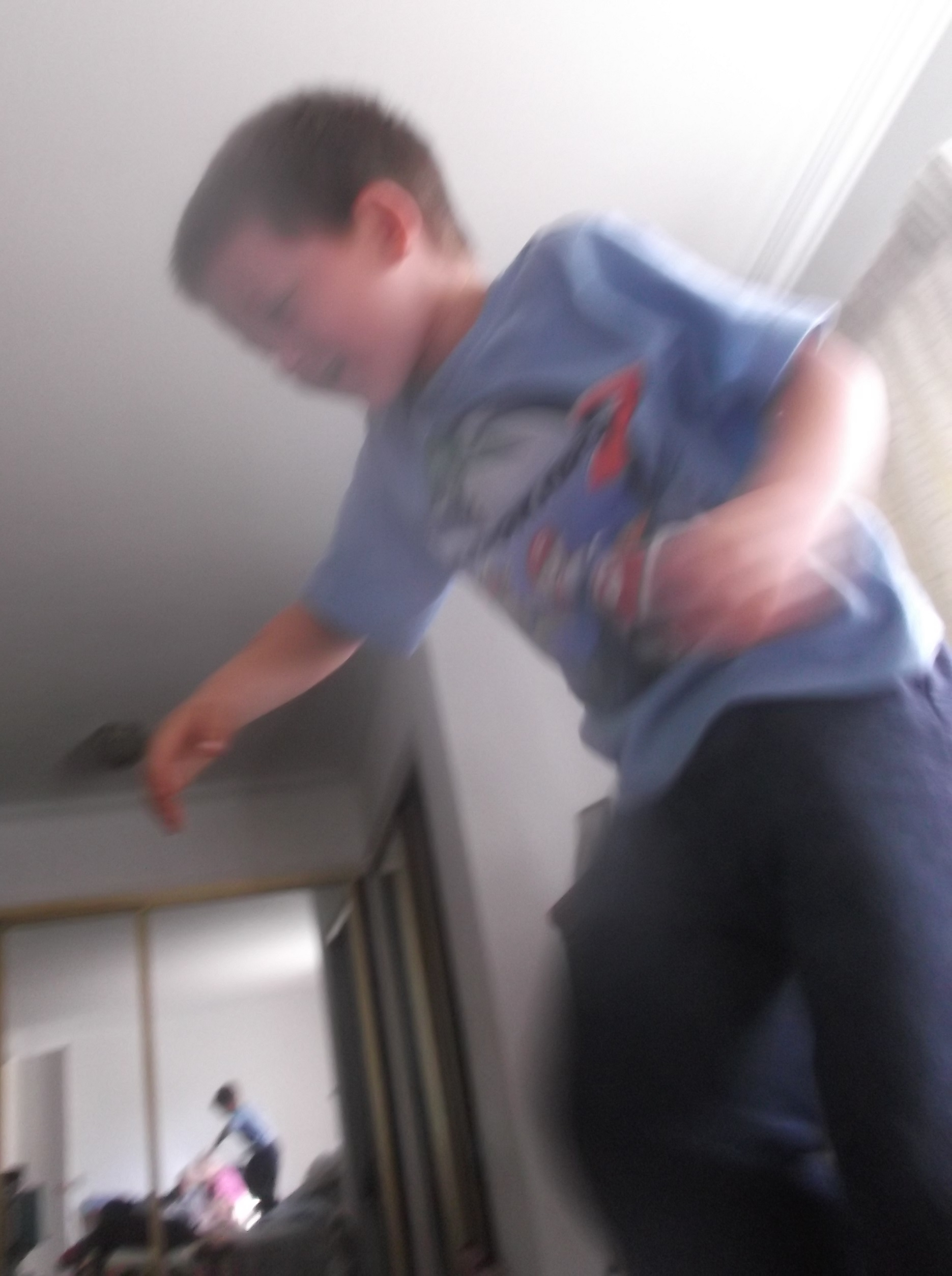 my nephew Frankie jumping on Mom's bed my nephew Frankie jumping on Mom's bed