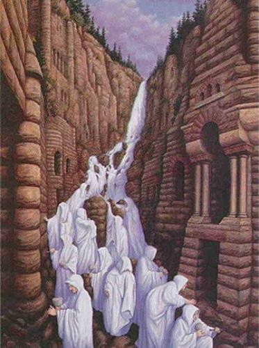 water fall or human fall???   - water fall or human fall???