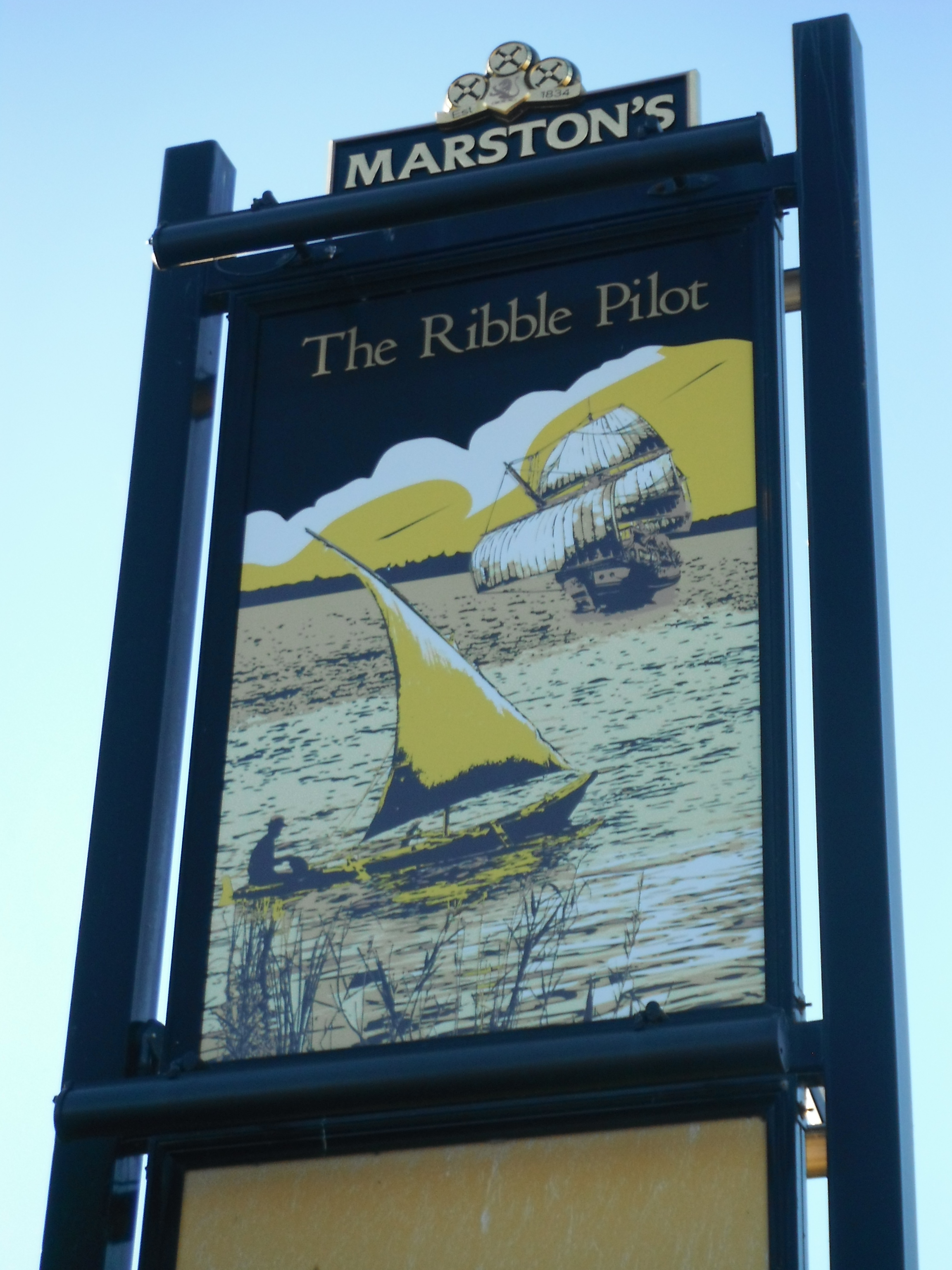 Photo taken by me – The Ribble Pilot pub sign – Preston Photo taken by me – The Ribble Pilot pub sign – Preston