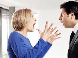 Angry Couple Arguing Over Issues.