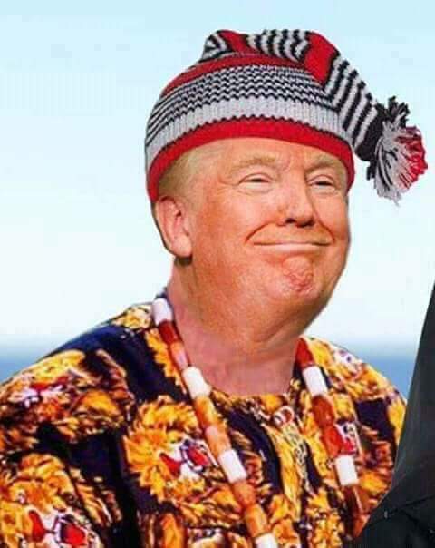 Trump in his traditional attire after the marriage
