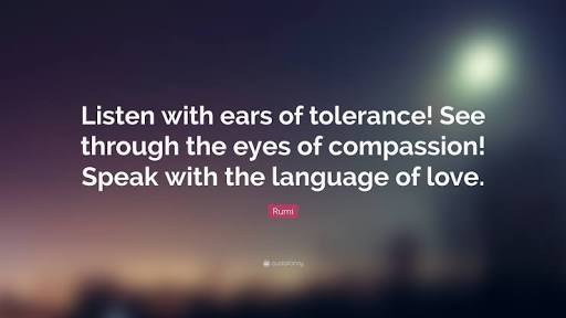 A quote on tolerance.