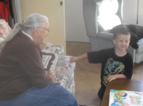 Photo I took of my Mom and Frankie last week