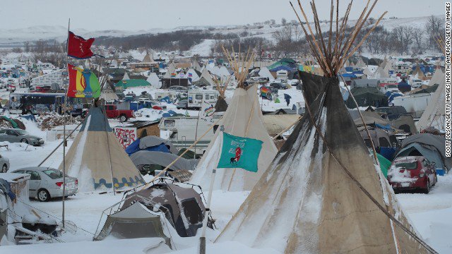 Twitter photo of Standing Rock protestors' camp Twitter photo of Standing Rock protestors' camp