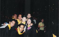 During college graduations - we still communicate on mails and sometimes phone calls. some of them are now in U.S or UAE, and others left here in the Philippines including me;)