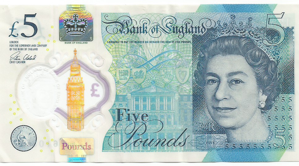 British £5 note