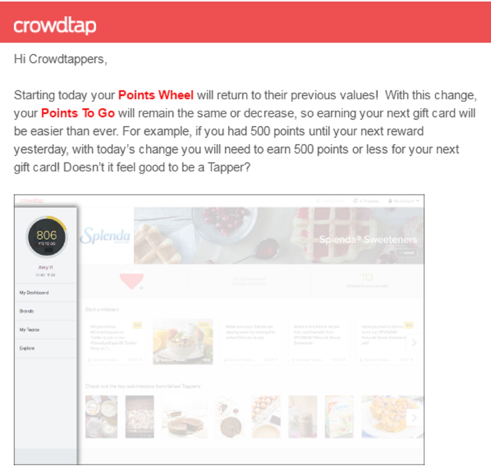 Screen cap of my email from Crowd Tap Screen cap of my email from Crowd Tap
