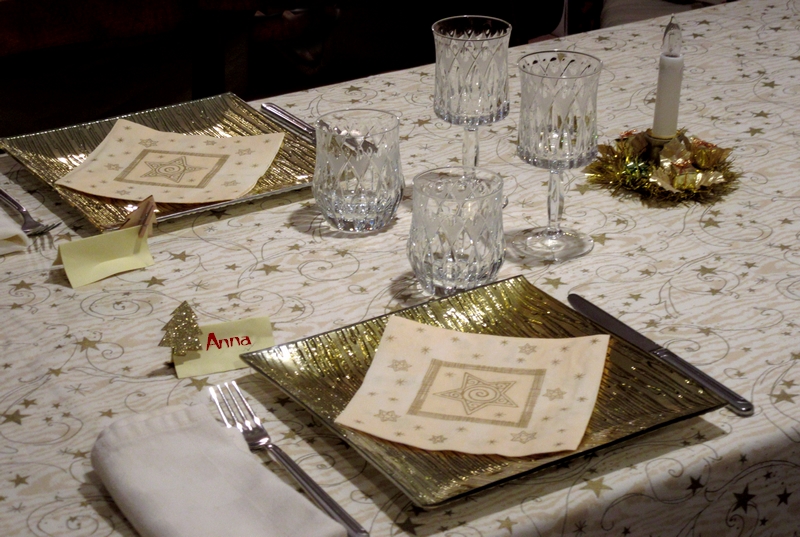 My table, ready for the New Year Eve