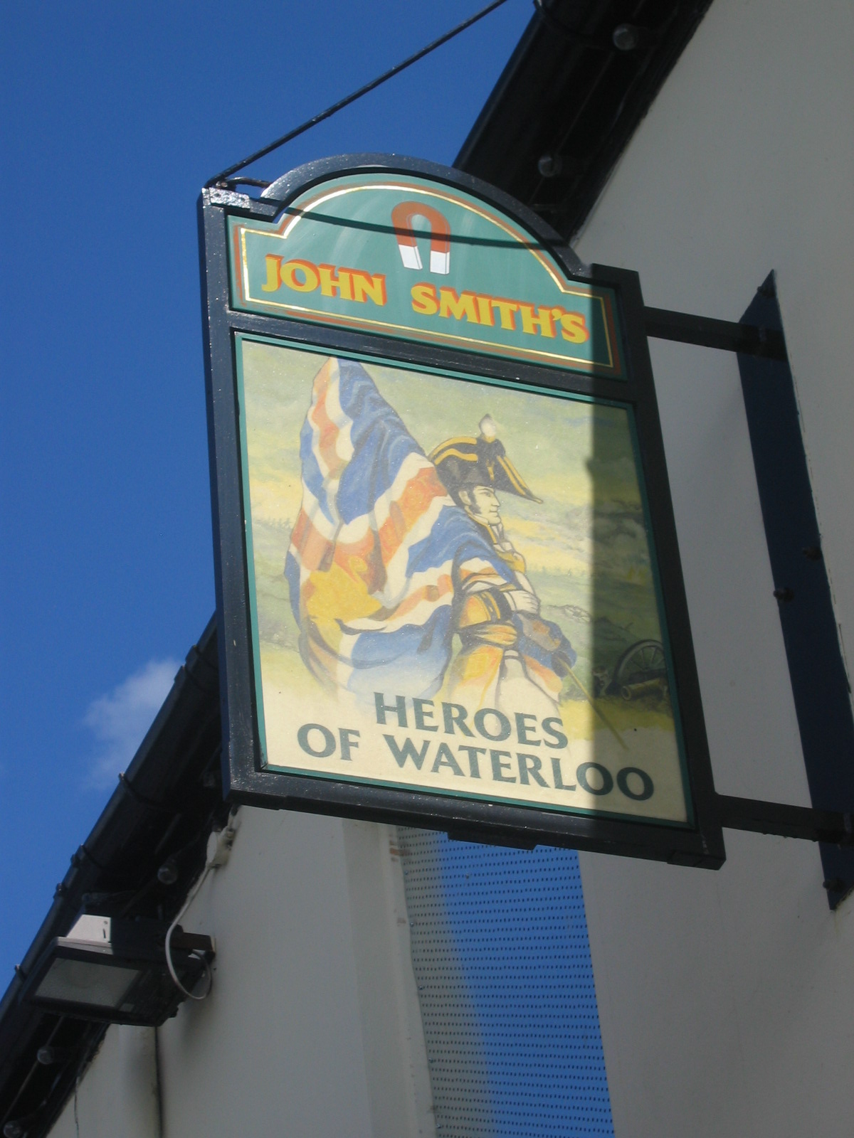 Photo taken by me – pub Sign For the Heroes Of Waterloo, Ashton, Manchester Photo taken by me – pub Sign For the Heroes Of Waterloo, Ashton, Manchester