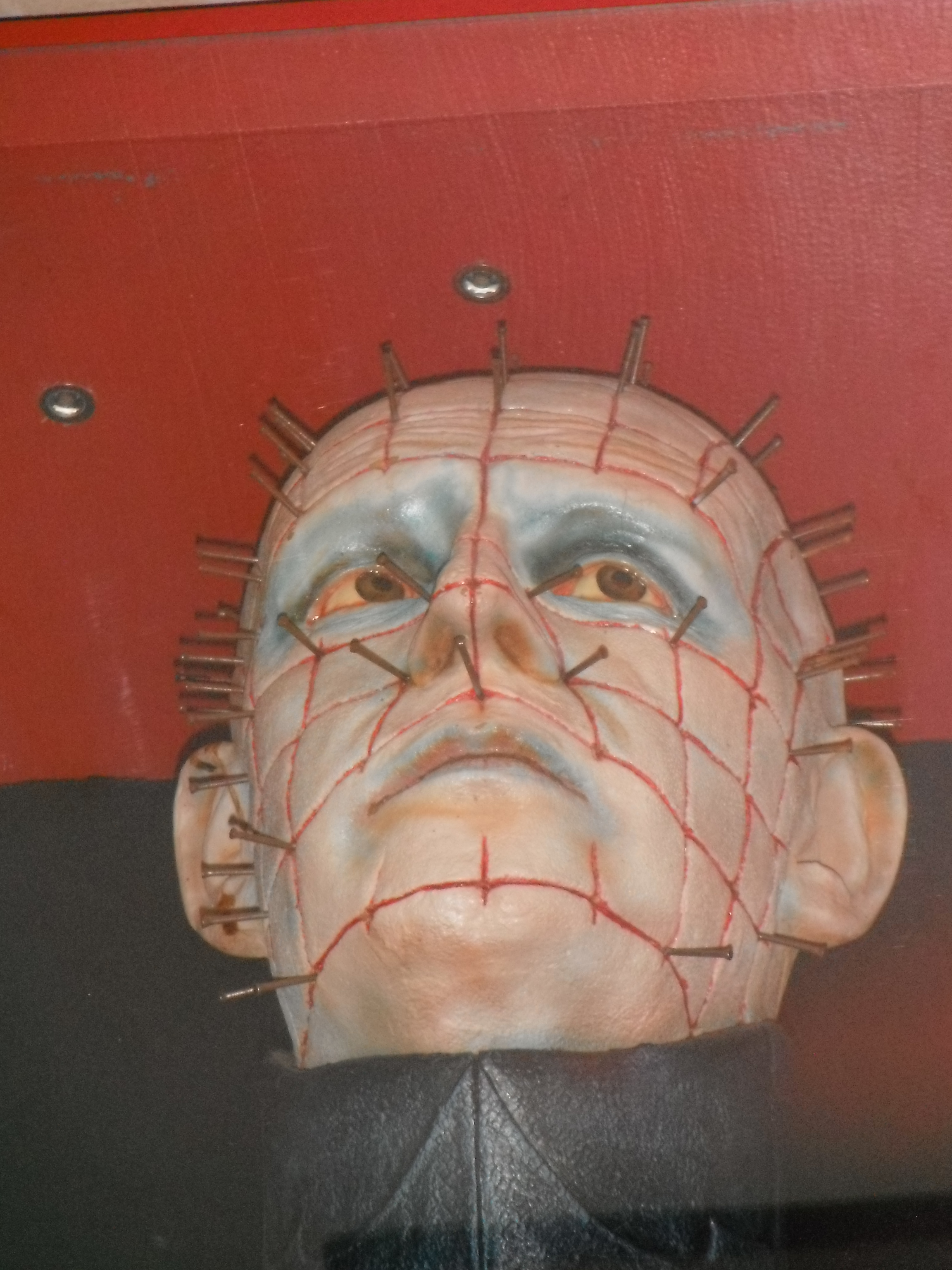 photo taken by me - Hellraiser Pinhead Mask, FAB Cafe, Manchester 