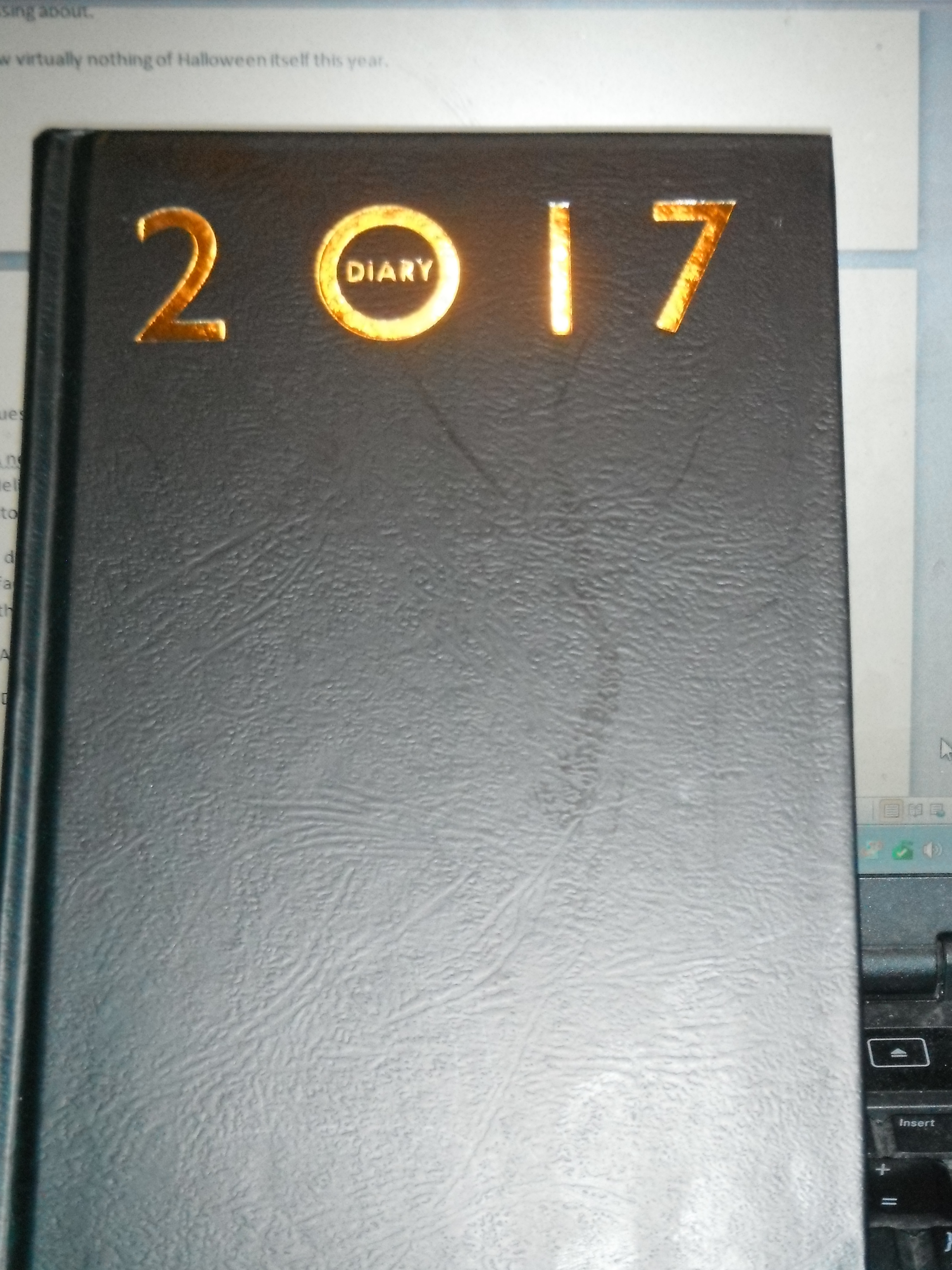 Photo taken by me – my 2017 diary 