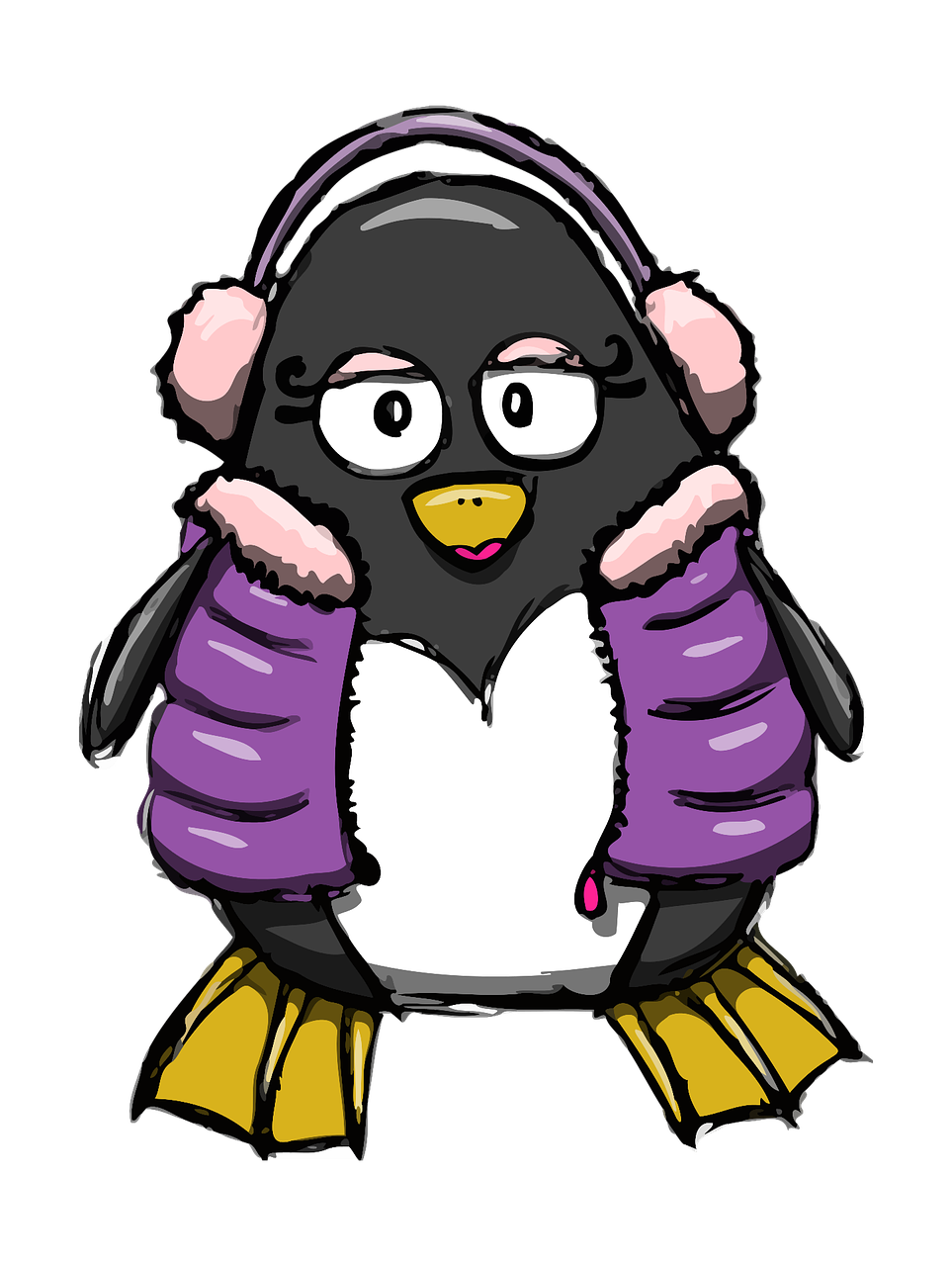 Even the penguins are bundled. Pixabay image.