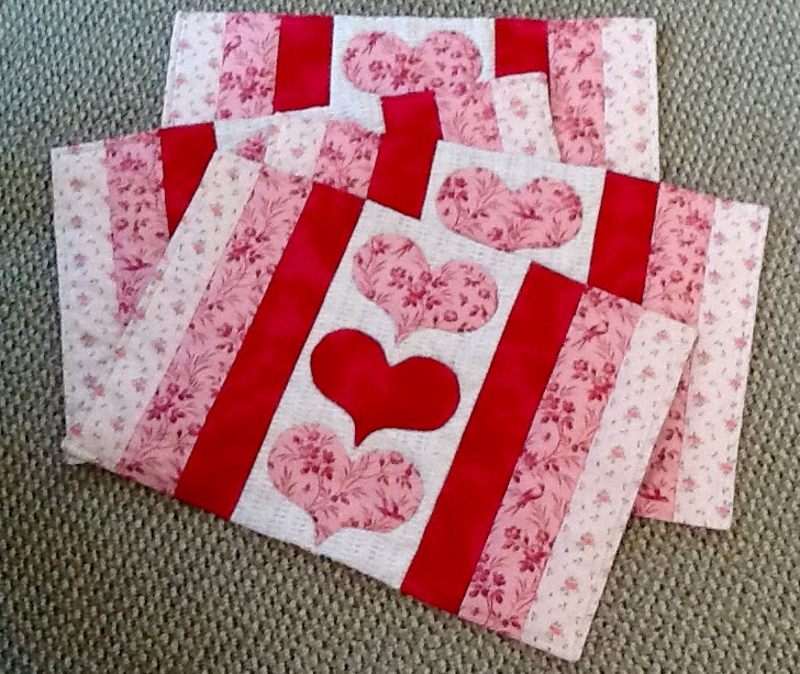 Quilted Valentines Placemats