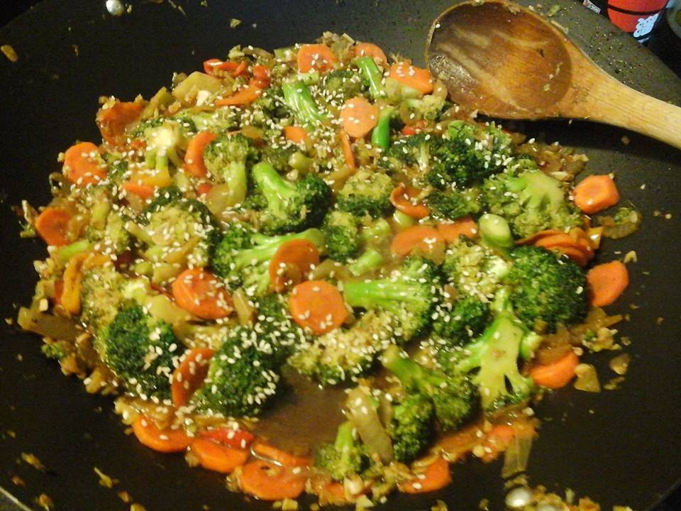 Photo by Pat Z Anthony of vegetables in wok Photo by Pat Z Anthony of vegetables in wok