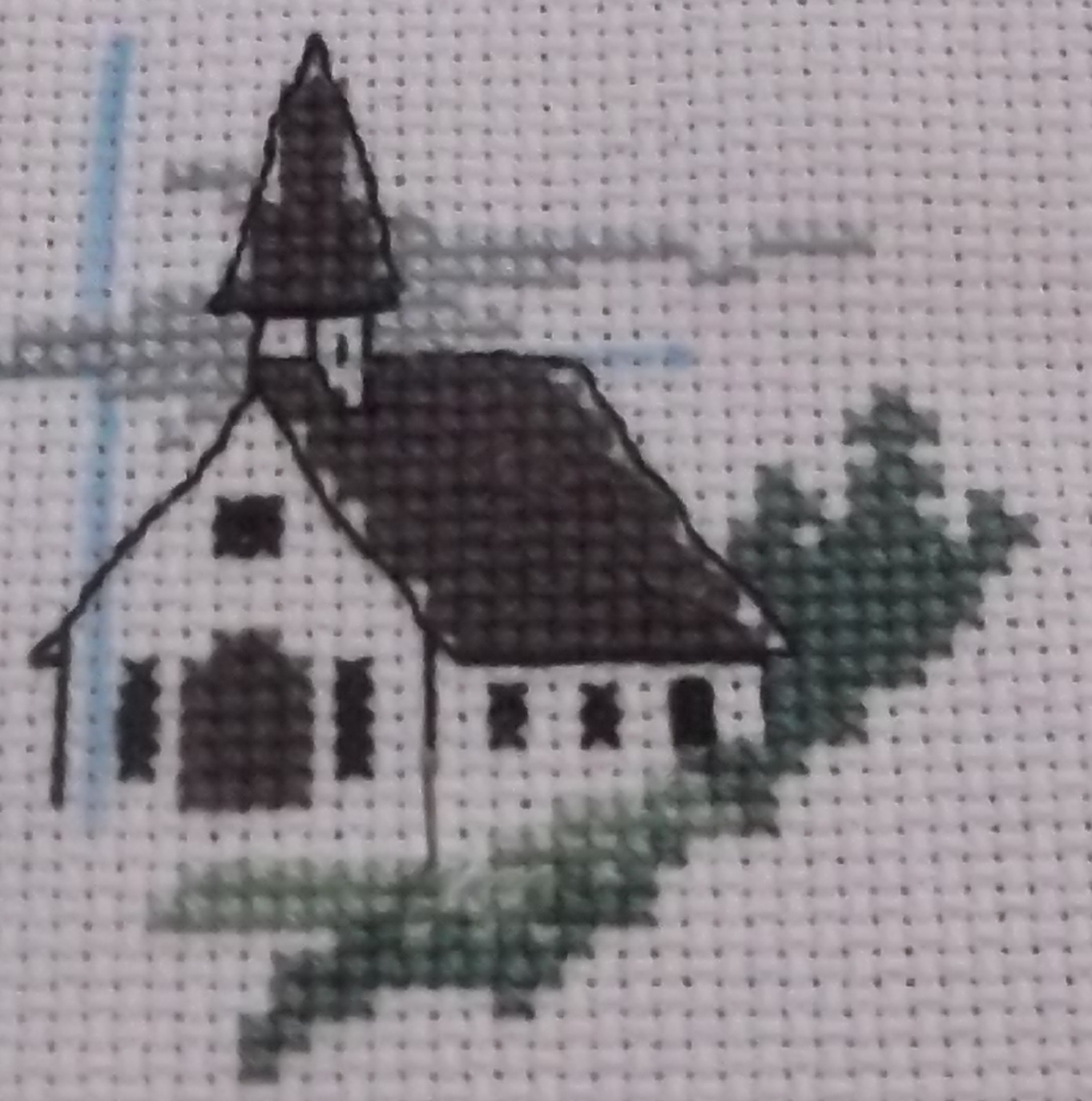 Photo I took of a church I cross stitched. Photo I took of a church I cross stitched.