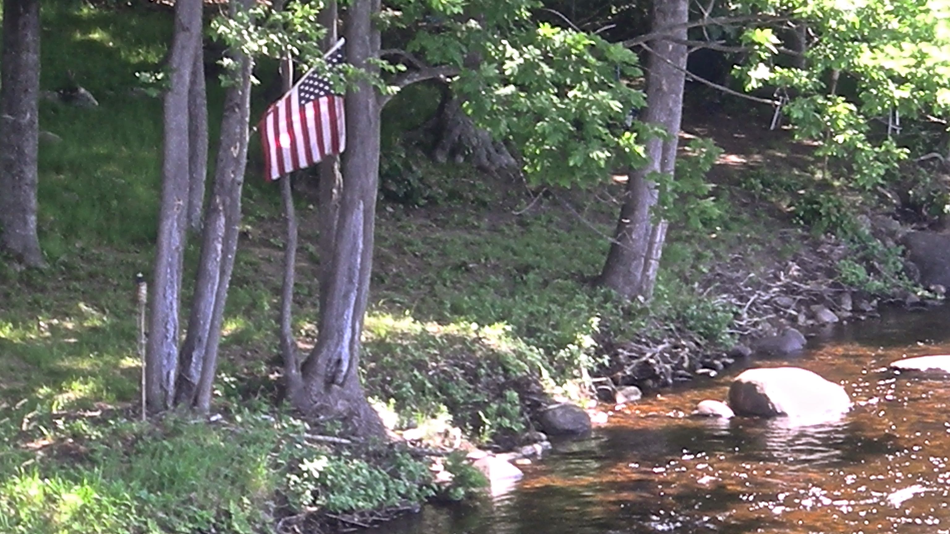Camping with the flag Camping with the flag