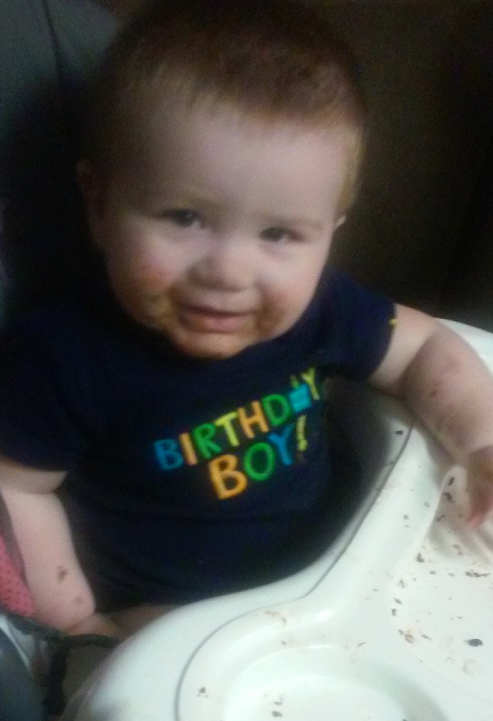 Julian after eating his cake