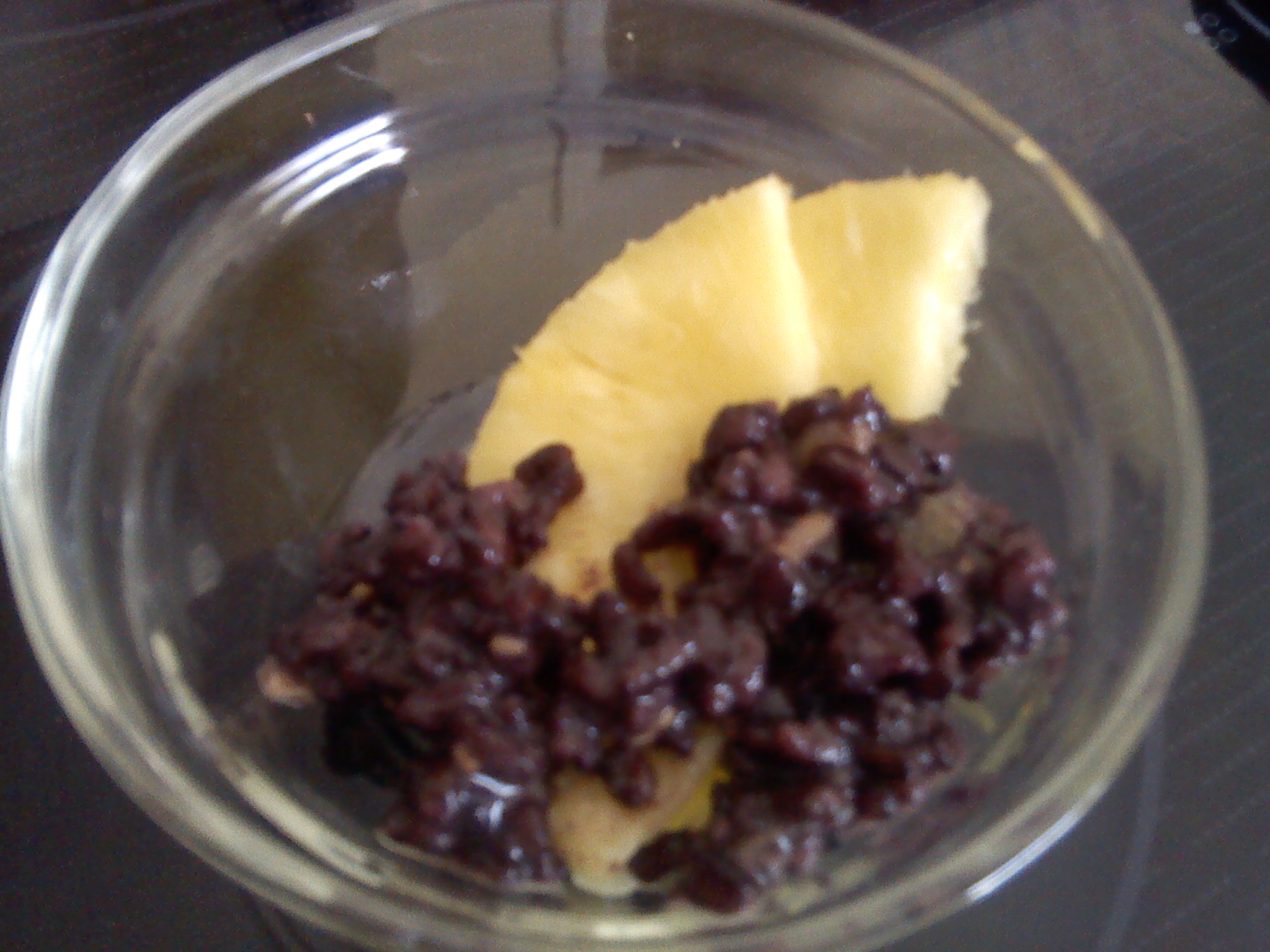 Photo of black rice and pineapple by Pat Z Anthony