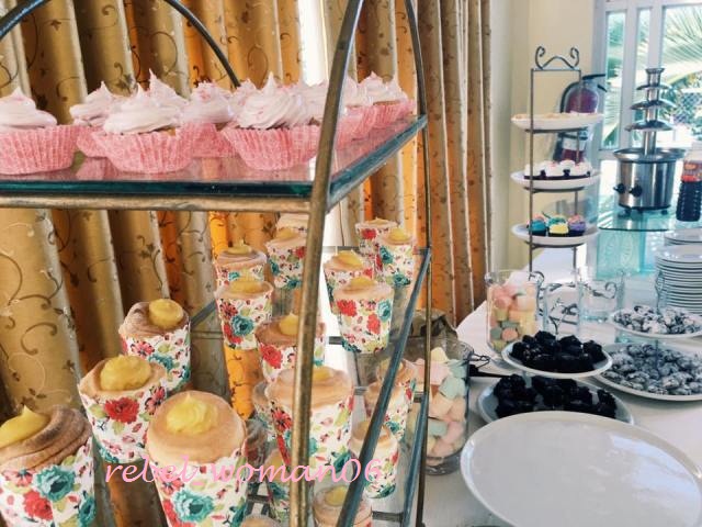 The sweets section of the wedding reception 2.25.17