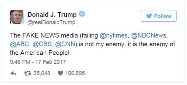 President Trump&#039;s Infamous Anti-"News Media" Tweet